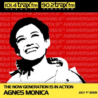 Agnes Monica di ulang tahun Trax FM