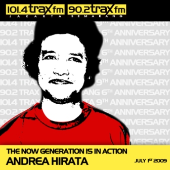 Andrea Hirata, Superglad vs Dimas Akira only on Trax FM