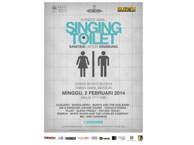 Singing Toilet : Konser Amal Sinabung