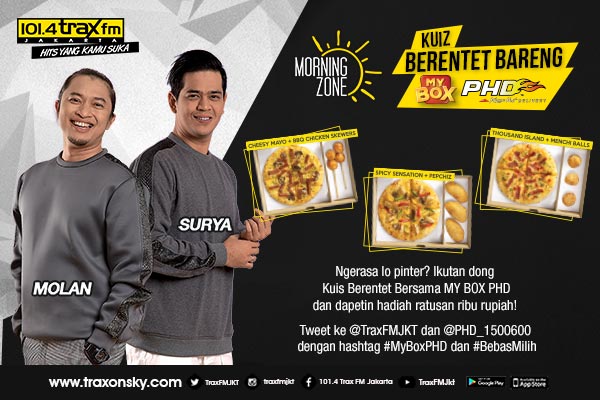 Yuk, ikutan Kuis Berentet bersama My Box PHD di Trax FM!