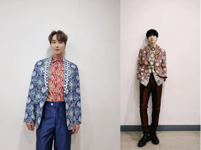 Gokil! Leeteuk dan Yesung SuJu Pakai Batik Karya Ridwan Kamil